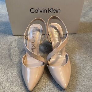 Calvin Klein Women's Beige Strappy Heels